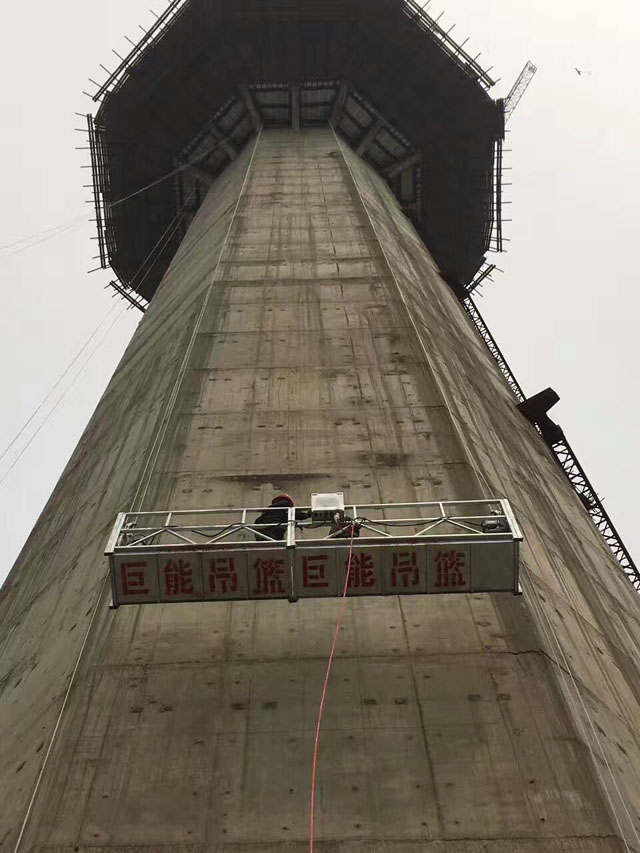 鑫巨能吊篮为山东第 一 高肥城电视塔添砖加瓦
